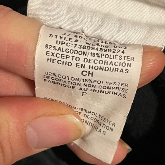 Champion Cropped Black Hoodie with Logo - Picture 6 of 9